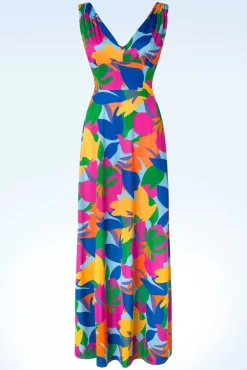 Deveny Abstract Maxi Jurk In Multi