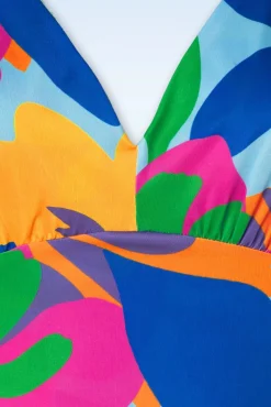 Deveny Abstract Maxi Jurk In Multi