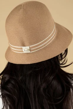 Diana Straw Cloche Hoed In Zand