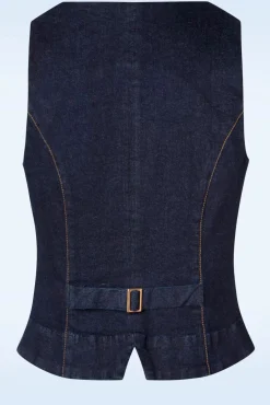Dianne Gilet In Denim Blauw