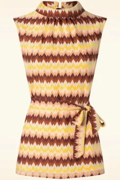 Dita Tunic Top Carmine In Mock Oranje