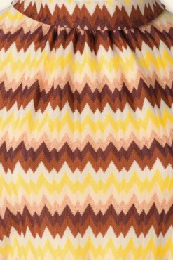 Dita Tunic Top Carmine In Mock Oranje