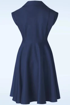 Doll Swing Jurk In Marineblauw