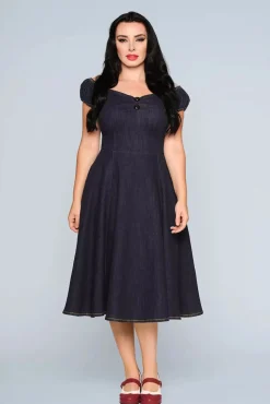 Dolores Denim Doll Jurk In Blauw