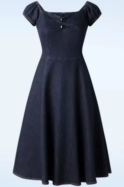 Dolores Denim Doll Jurk In Blauw