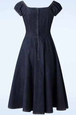 Dolores Denim Doll Jurk In Blauw