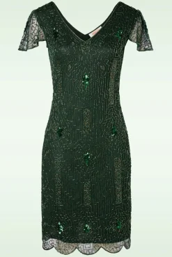 Downton Abbey Flapper Jurk In Groen