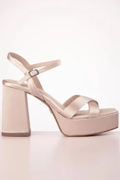 Ebba Plateau Sandalen In Poederroze