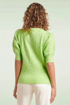 Emery Gebreide Top In Limoen