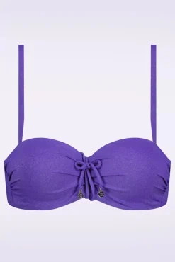 Evening Glam Padded Bikini Top In Paars