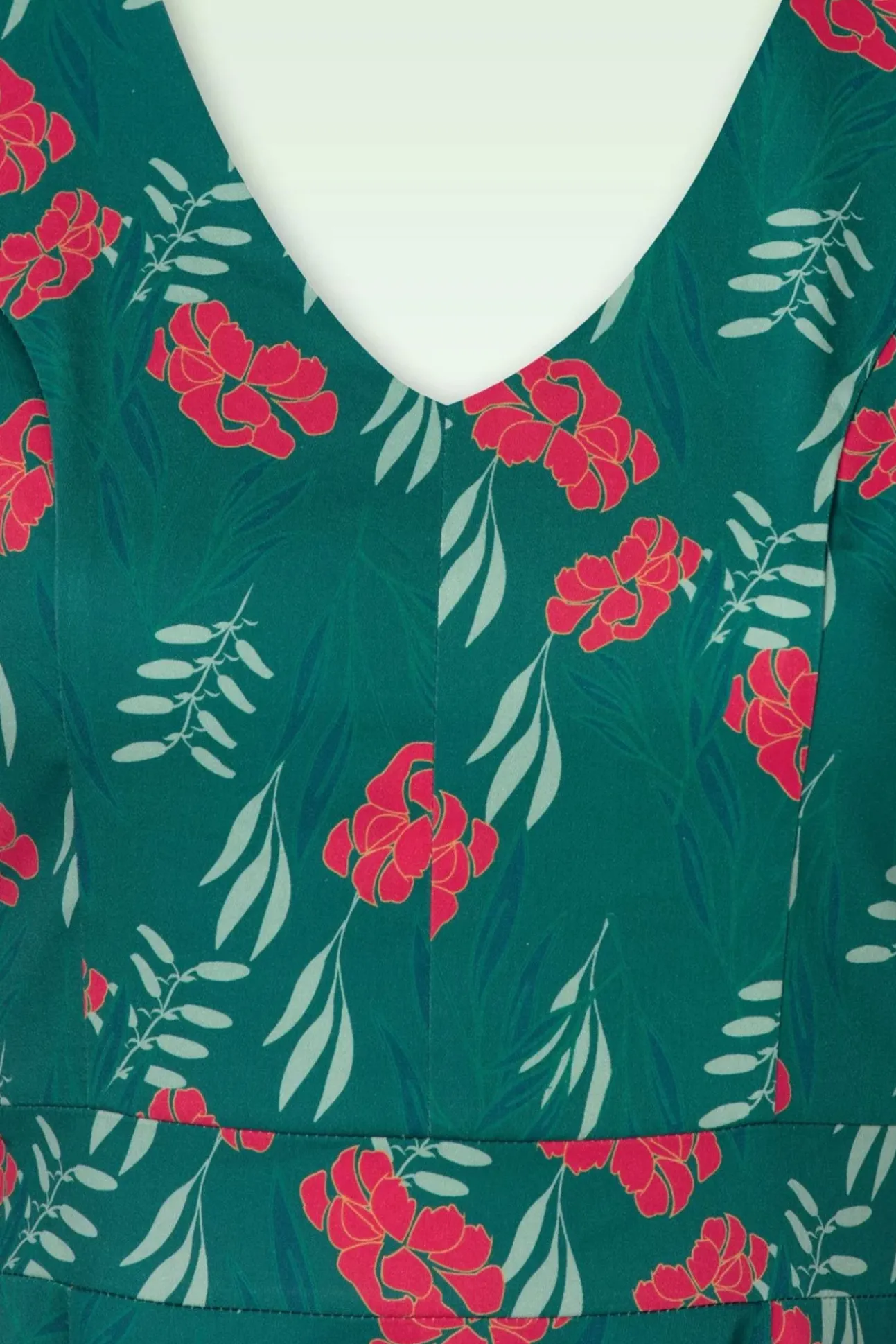 Exclusief Bij Topvintage ~ Olivia Swingjurk Met Korte Mouwen In Blauwgroen