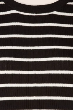 Ezra Midi Jurk In Zwart En Wit