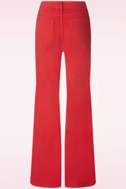 Fae Flared Jeans In Rood