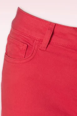 Fae Flared Jeans In Rood