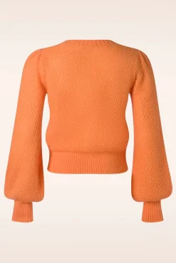 Farfalle V Cardi In Mock Oranje