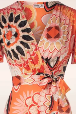 Feline Groovy Maxi Jurk In Oranje