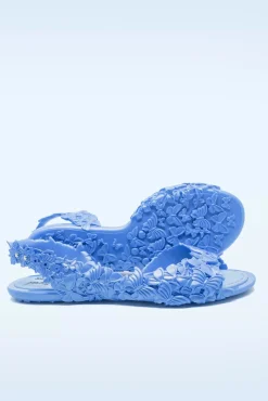 Flexi Butterfly Flipflop Sandaaltjes In Glossy Blauw