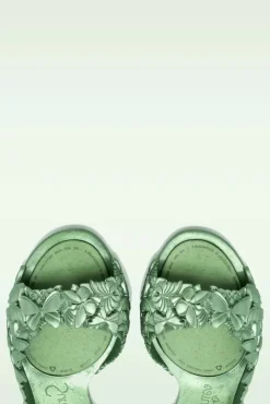 Flexi Butterfly Flipflop Sandaaltjes In Glossy Groen