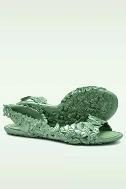 Flexi Butterfly Flipflop Sandaaltjes In Glossy Groen