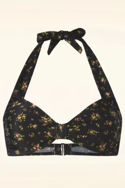 Floral Bikinitopje In Zwart