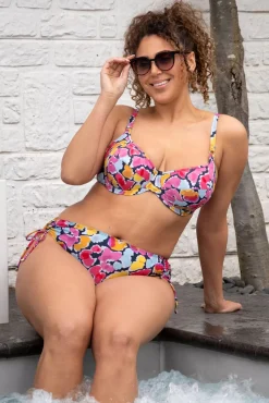 Flower Fantasy Bikinibroekje Met Hoge Taille In Multi
