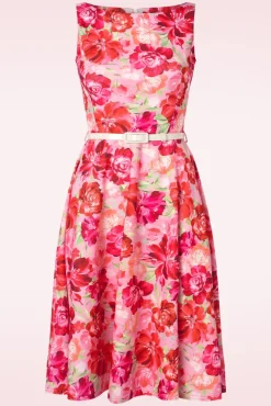 Francine Flower Swing Jurk In Roze