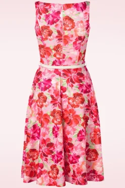 Francine Flower Swing Jurk In Roze