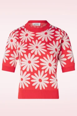 Freya Flower Jumper In Rood