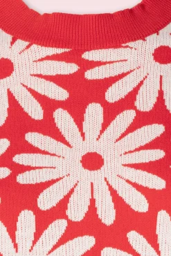 Freya Flower Jumper In Rood