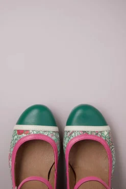 Frida Mary Jane Pumps In Fuchsia En Groen