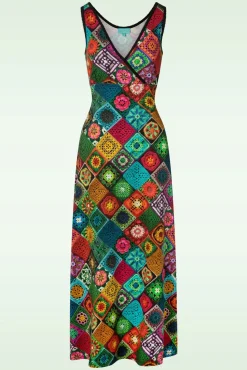 Gia Granny Maxi Jurk In Multi