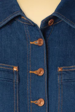 Gloria Lee Jumpsuit In Denimblauw