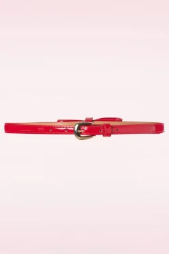 Gold Rush Lak Strikriem In Lippenstiftrood