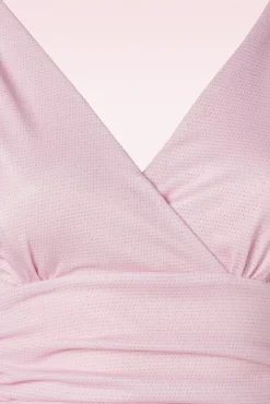 Grecian Glitter Maxi Jurk In Rose Shadow