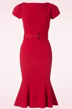 Gwen Pencil Dress In Red