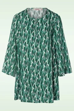 Gwenola Mid Century Retro Jurk In Groen