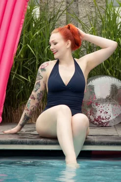 Halter Shaping Badpak In Marineblauw