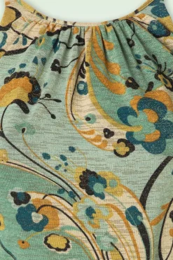 Hazel Jurk Frenzy In Dusty Turquoise