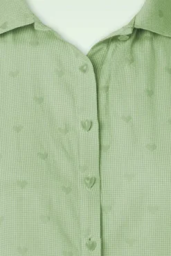 Heart On Her Sleeve Blouse In Groen
