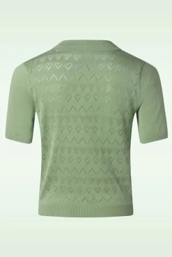 Heart Waves Cardigan In Groen