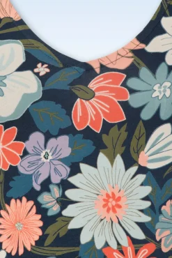 Helena Midi Jurk In Flowering Blooms Maritime