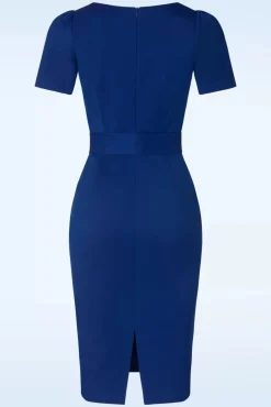 Helena Pencil Jurk In Koningsblauw
