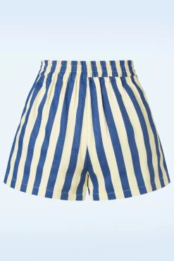 Hilton Deck Gestreepte Shorts In Wit En Blauw