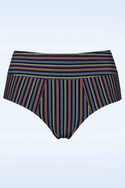 Holi Vintage Bikinibroekje Met Hoge Taille In Multi