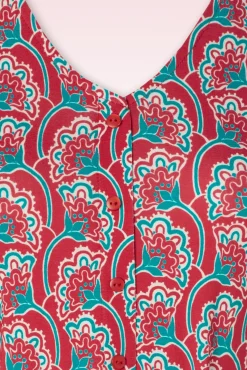 Ise Flower Parade Jurk In Klaproosrood