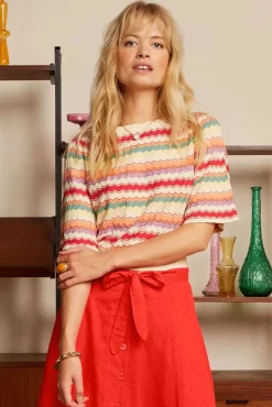 Ivy Hadley Wide Top In Creme