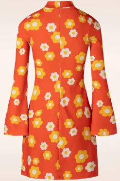 Izzy Bloemen Jurk In Oranje