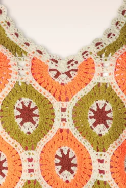 Janis Fray Crochet Top In Orchidee Roze