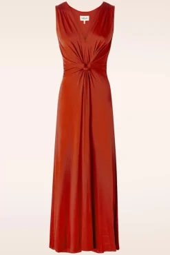 Jasmine Maxi Jurk In Steenrood