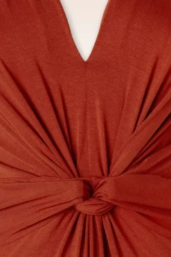 Jasmine Maxi Jurk In Steenrood